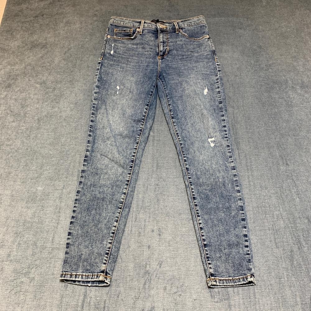 Banana Republic Skinny Jeans Women 27/4 Petite Blue Denim High Rise Distressed